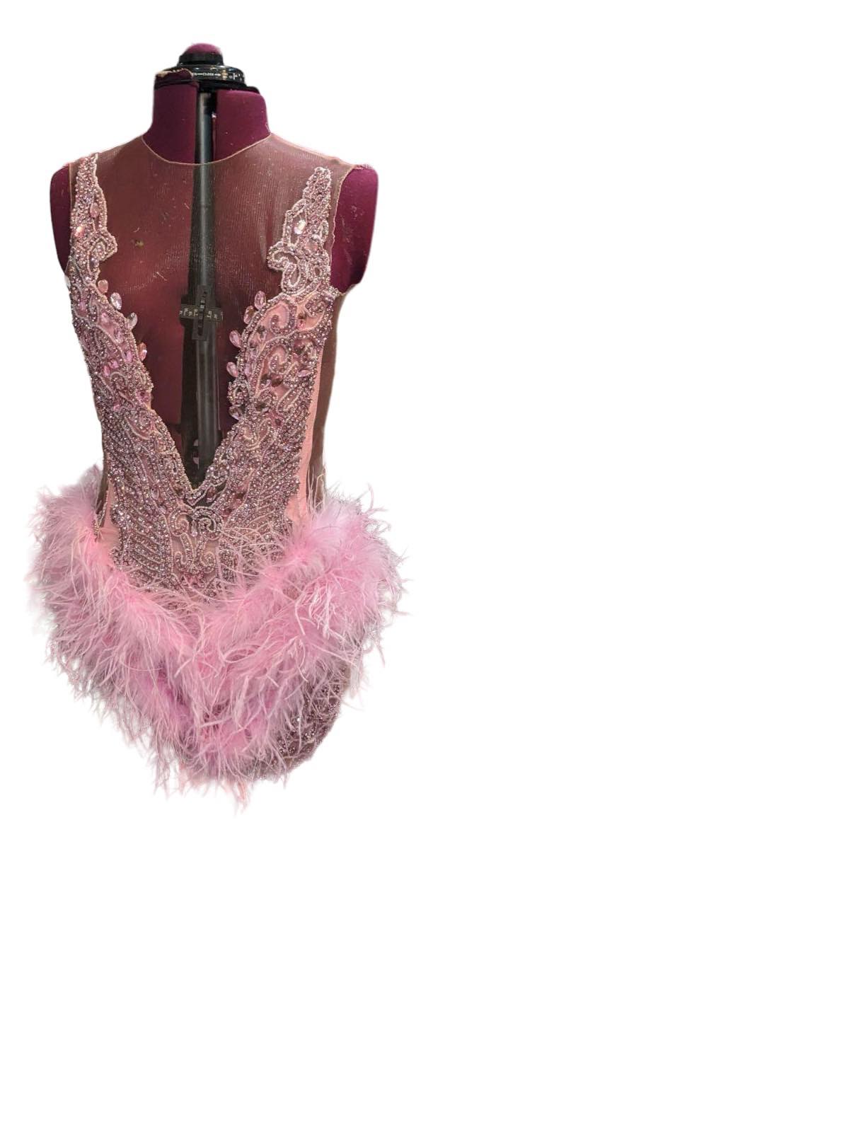 short Glam Bodice with feathers